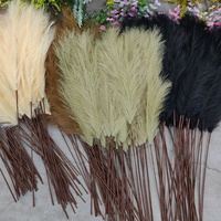 Plumes séchées artificielles de mariage fleurs décoratives duveteux fausse herbe de pampa artificielle