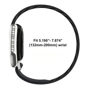 Bracelet de montre en nylon tressé respirant, bracelet de remplacement en métal incrusté de diamants pour Whoop MG - Product Image 5