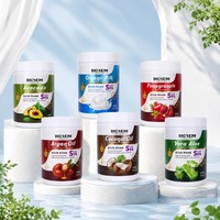 Série de masques capillaires multi-formules Bioxcim : Huile d'argan, noix de coco, aloe vera, grenade, avocat, lait – Nourrissant et réparateur – Vente en gros pour salons – 1000 ml