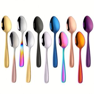 Adorable Stainless Steel <b>Small</b> Colorful <b>Spoons</b> for Home Dining Coffee Dessert - Product Image 5