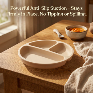 Plato de Silicona para Bebé con 3 Compartimentos, Plato de Succión de Grado Alimenticio, Libre de BPA, Apto para Bebés que Comen Solo, Apto para Lavavajillas, Juego de Vajilla - Product Image 3