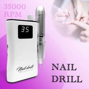 35000RPM Nail <b>Drill</b> Set Rechargeable Powerful Plastic Portable Electric E File Manicure Machine for Professional Salon Use - Product Image 1