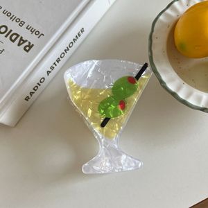 Pince à cheveux grande taille motif olive et citron pour l'été, accessoires pour cheveux fins pour femme - Product Image 5