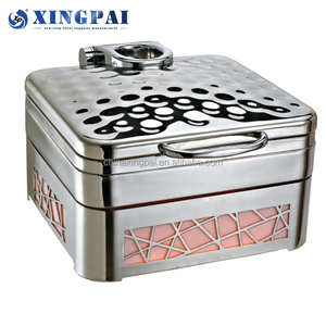 XINGPAI Fournitures de Restauration Chauffe-<span class=keywords><strong>Plat</strong></span> Buffet Ensemble En Acier Inoxydable Réchauffeur De Nourriture Ensembles LED Base - Product Image 3