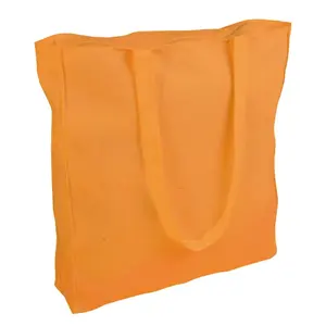 Bolsa de compras de algodón con cremallera, merchandising personalizado - Product Image 1