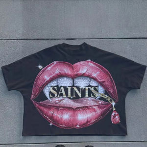 T-Shirt da Uomo Stile Streetwear Oversize Personalizzabile con Grafica Camiseta Blanca De Algodon Alta Qualidade <span class=keywords><strong>Moda</strong></span> Deporte T-Shirt all'Ingrosso - Product Image 3