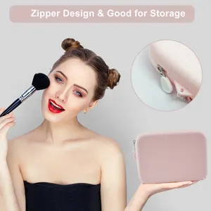 Cosmetic Make Up Organizer Bag Case Cosmetic Pouch Toiletry Organizer Shatterproof Eco-Friendly Silicone Beauty Make Up Case For Travel