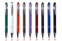 GemFully - Produits phares 2026 - Stylo de luxe personnalisé en aluminium, or métallisé et noir, avec stylet