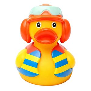 Jouets de bain personnalisés en PVC imprimés en lot, en forme de canard en caoutchouc, pour la construction, avec motifs variés - Product Image 3