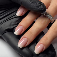 Ongles artificiels ABS style best-seller, rose dégradé, à presser avec colle, 24 pièces, amovibles, longueur moyenne, forme cercueil, pour nail art