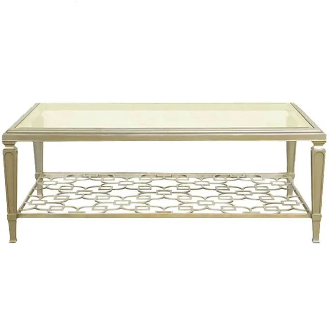 Hot product modern coffee table living room furniture rectangle glass tea table End table