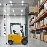 Chariot élévateur électrique compact 1,5 tonne certifié CE, batterie lithium 48V, moteur AC, pour entrepôt intérieur, contrepoids