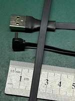 Ultra Slim Flat Ribbon Low Profile Abgewinkelt Typ C USB-Verlängerung daten Strom ladekabel Tablet-Ladekabel für Mobiltelefone