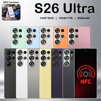 Smartphone Baru 2026 S26 Ultra 5G Dual SIM, Memori 16GB+1TB, Pengisian Cepat 100W, Buka Kunci Wajah HD, Android 15, NFC