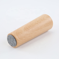 Pieds de meubles robustes en plastique imitation bois, design conique à nervures croisées encastrées avec boulon de suspension