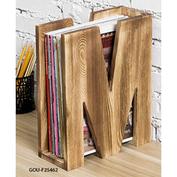 Organisateur de bureau en bambou sur mesure pour le bureau et le bureau à domicile avec rangement efficace pour magazines, design rectangulaire simple