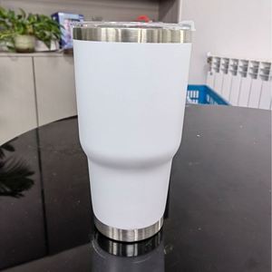 Thermos isotherme à double paroi en acier inoxydable de 500 ml avec couvercle transparent et paille, sans BPA, anti-fuite, portable, cadeau d'affaires moderne - Product Image 6
