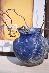 Jarrón de Mármol Azul Boliviano Hecho a Mano de Primera Calidad, Decoración Artística Elegante para Sala de Estar y Dormitorio - Product Image 5