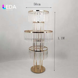 Soporte de Flores de Metal Acrílico Clásico de Alta Calidad LEDA para Decoración de Centro de Mesa de Boda - Product Image 2
