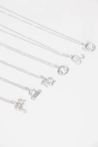 Collier Bohème Glamour Unisexe en Acier Inoxydable Plaqué Argent avec Signes Astrologiques des 12 Constellations du Zodiaque - Product Image 5