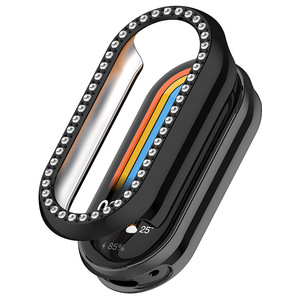 Estuche rígido de PC con purpurina para mujer para <span class=keywords><strong>Xiaomi</strong></span> <span class=keywords><strong>Mi</strong></span> <span class=keywords><strong>Band</strong></span> 9 Diamond Edge, funda de <span class=keywords><strong>reloj</strong></span> para <span class=keywords><strong>Xiaomi</strong></span> <span class=keywords><strong>Band</strong></span> 9, <span class=keywords><strong>Fundas</strong></span> protectoras de parachoques - Product Image 1