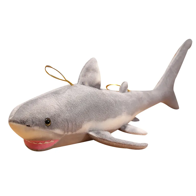 60/100/140 cm Custom Soft Stuffed Ocean Animal Plush Pillow Giant Great White Shark Plush Toy