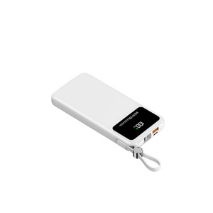 พาวเวอร์แบงค์ 10000mAh จอแสดงผลดิจิตอล บางเฉียบ พกพาสะดวก สีขาว ช่องเสียบ Type C - Product Image 1