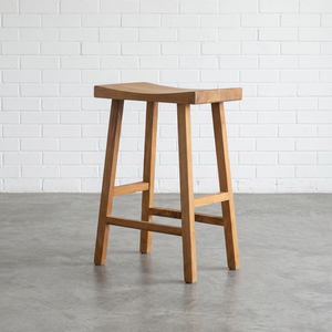 Modern Teak Wood <b>Bar</b> <b>Stool</b> Rectangle Minimalist Design Durable Home <b>Bar</b> Furniture - Product Image 1