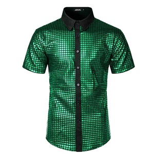 Chemise de fête disco à manches courtes pour <span class=keywords><strong>homme</strong></span>, tendance 2026, YTHC-029 - Product Image 5