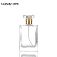 Vaporisateur de parfum de luxe Parfum personnalisé Flacons de parfum en verre vide carré rectangulaire de 50 ml avec boîte-cadeau