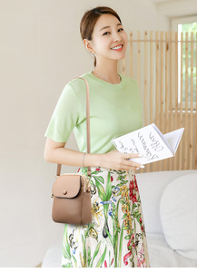 Nouveau sac à bandoulière uni en cuir PU de haute qualité avec fermeture éclair, porte-monnaie et pochette pour téléphone portable pour femme - Product Image 2