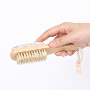 Cepillo para Pies <span class=keywords><strong>de</strong></span> Cerdas Naturales, <span class=keywords><strong>Piedra</strong></span> Pómez Volcánica Exfoliante, Removedor <span class=keywords><strong>de</strong></span> Callos para Pedicura con Mango <span class=keywords><strong>de</strong></span> Madera - Product Image 2