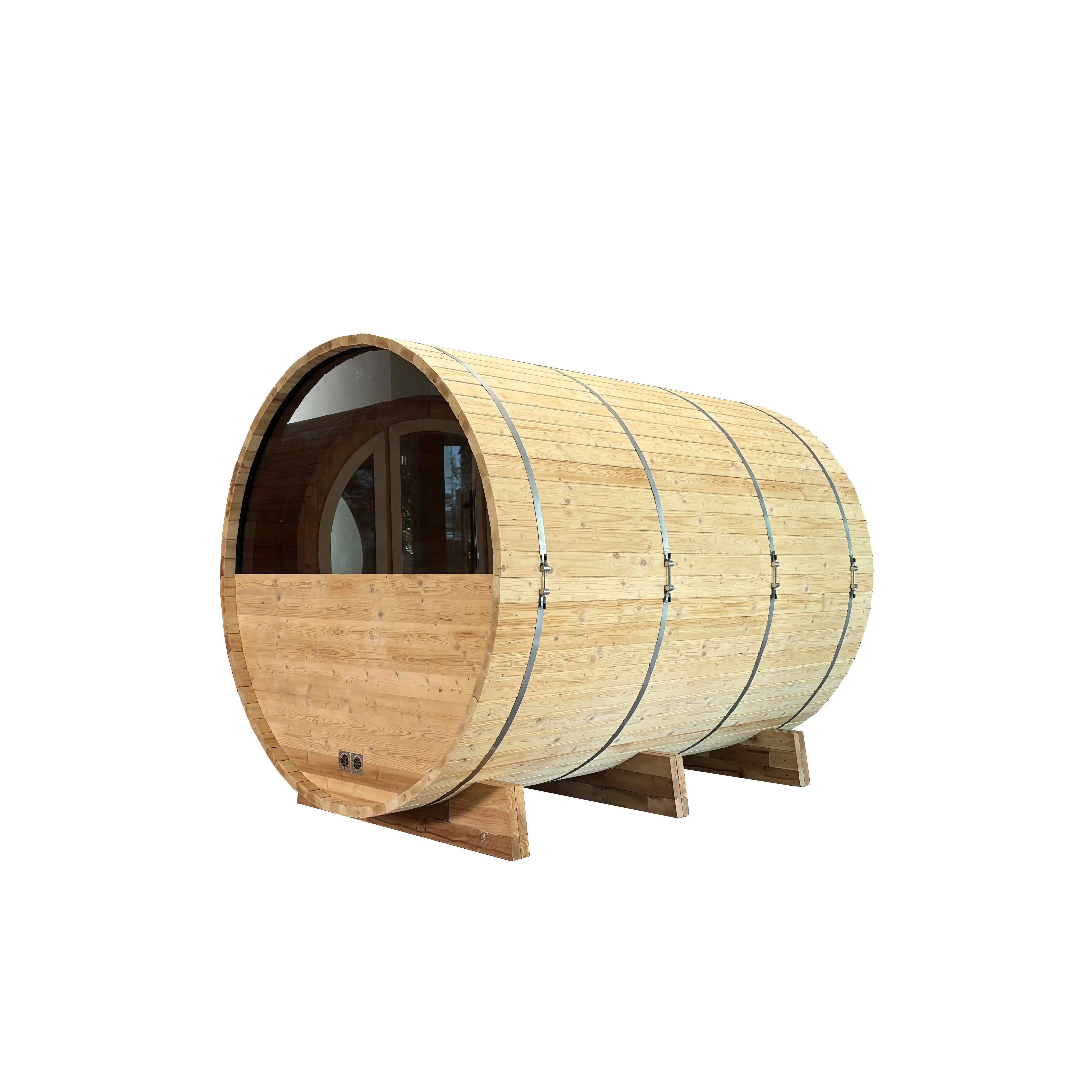 Personalizzare il Logo Thermo in legno casa Sauna barile e vapore secco esterno barile Sauna stanza per la vendita