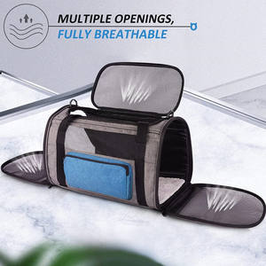 ZYZ PET TSA kedi taşıyıcı sırt çantası yumuşak taraflı havayolu onaylı, köpek seyahat çantaları büyük <span class=keywords><strong>20</strong></span> <span class=keywords><strong>lbs</strong></span> ve küçük orta köpek yürüyüş - Product Image 3