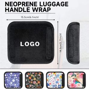 Poignées de bagages en néoprène avec logo personnalisé, design de motif, sublimation - Product Image 2