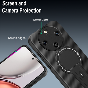 Funda para Móvil Honor <span class=keywords><strong>600</strong></span> Pro/<span class=keywords><strong>600</strong></span> Lite/Play 10A/X8d 9, Textura de <span class=keywords><strong>Fibra</strong></span> de Carbono Premium de Lujo, Soporte Magnético para Auto, Antigolpes - Product Image 5