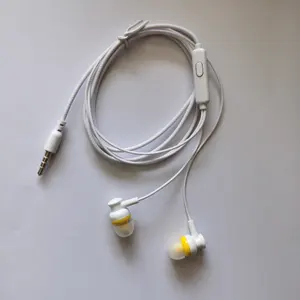 Grosir Pabrik Earphone Berkabel Murah dengan Mikrofon Headset Headphone Berkabel untuk Ponsel