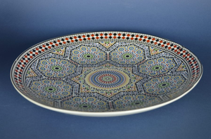 2025 plat en porcelaine marocaine décoré motif marocain assiette à motif mosaïque en céramique assiettes traditionnelles marocaines - Product Image 4