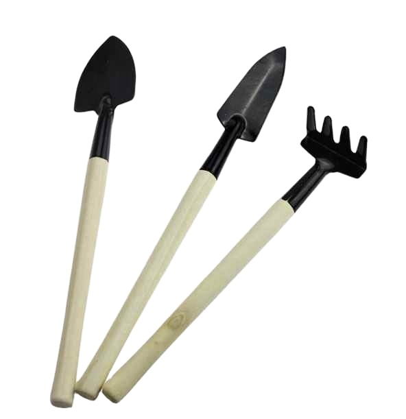 Mini Giardino Kit di Utensili A Mano di Impianti di Giardinaggio Pala Spade Rake Cazzuola Manico In Legno Testa di Metallo Giardiniere Trasporto Libero