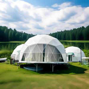 Carpa Domo Geodésica de Lujo para Glamping al Aire Libre, Personalizada de Fábrica, Impermeable y Resistente al Viento, de 7m, 8m, 9m, con Baño, Modelo DT014 - Product Image 4