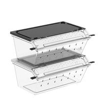 Livraison Gratuite - Boîte d'élevage pour Reptiles, Araignées, Gekko, Lézards, Grenouilles cornées, Insectes - Terrarium - Boîte pour Serpents - Plastique Léger et Réutilisable