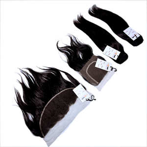 Pelo brasileño crudo 13x4 encaje transparente con paquete virgen cabello humano recto de oreja a oreja HD Frontal de encaje cierre proveedor - Product Image 3