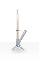 Chauffage extérieur à granulés en acier inoxydable, design anti-rouille, verre borosilicate moderne de style européen, puissance 4KW, mobilier d'extérieur en métal et bois