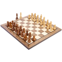 Juego de Ajedrez Infantil de Madera de Nogal, Ajedrez Alemán, Juego de Entretenimiento para Niños, Venta Caliente