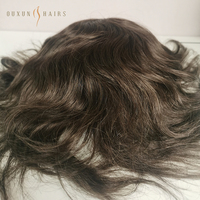 8x10 pouces pour la Suisse Full Lace Men's Toupee Natural Hair Replacement System Male Wig Remy Grade Wholesale Factory