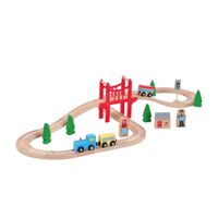Jouets de train en bois, piste de ferme, jouets d'assemblage de piste DIY pour enfants