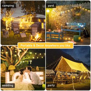 Luci a Sfera a Batteria con 8 Funzioni e Telecomando, per Decorazioni Interne ed Esterne, per Natale, Feste e Giardino - Product Image 4
