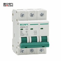 Disjoncteur miniature ZN63A-12 NIRCEE 63A 3 pôles Courbe C 400V AC MCB TH35-7.5 Protection de circuit sur rail DIN