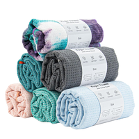 Serviette de yoga en suède personnalisée DZ Wholesale, imprimée, en microfibre antidérapante, douce, pour la gym et l'entraînement, avec grip