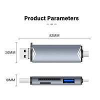 6 en 1 OTG externe USB Type-C Micro USB adaptateur Flash Drive Smart SM lecteur de carte TF caméra Mini SD